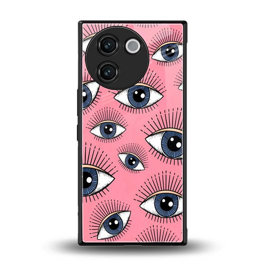 Watchful Soul back phone cover | glass case for vivo v30e