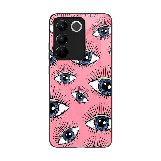 Watchful Soul back phone cover | glass case for vivo v27 5g