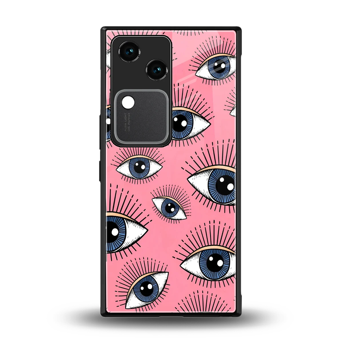 Watchful Soul back phone cover | glass case for vivo v30