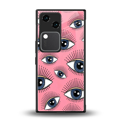 Watchful Soul back phone cover | glass case for vivo v30