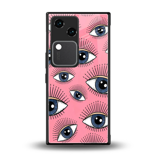 Watchful Soul back phone cover | glass case for vivo v30