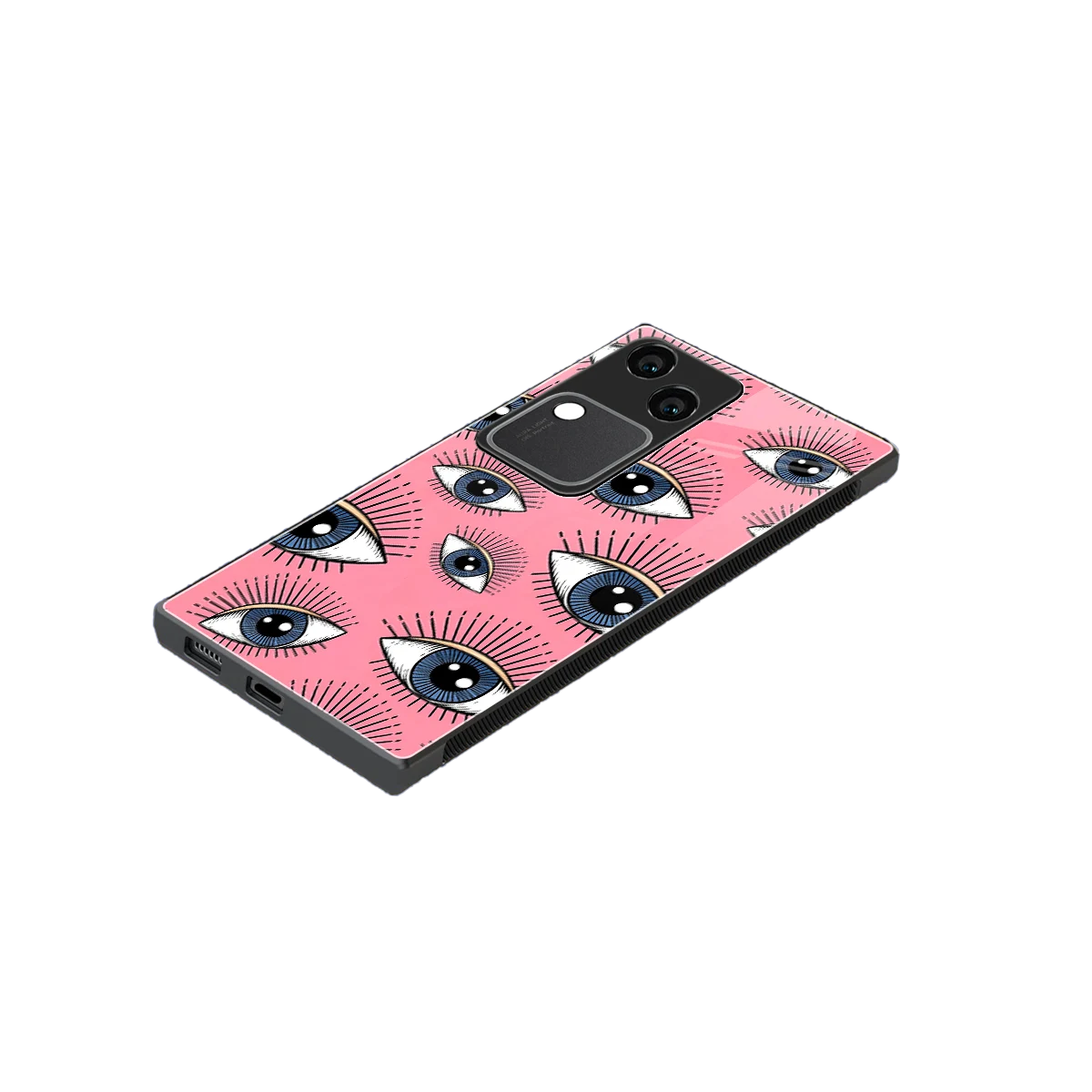Watchful Soul stylish phone case for vivo v30 | glossy glass and slim fit