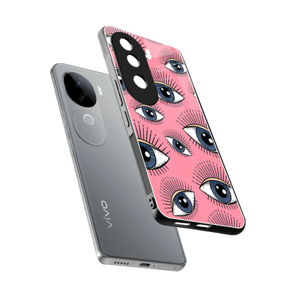 Watchful Soul sleek vivo v40e cover with tempered glass back and TPU edges