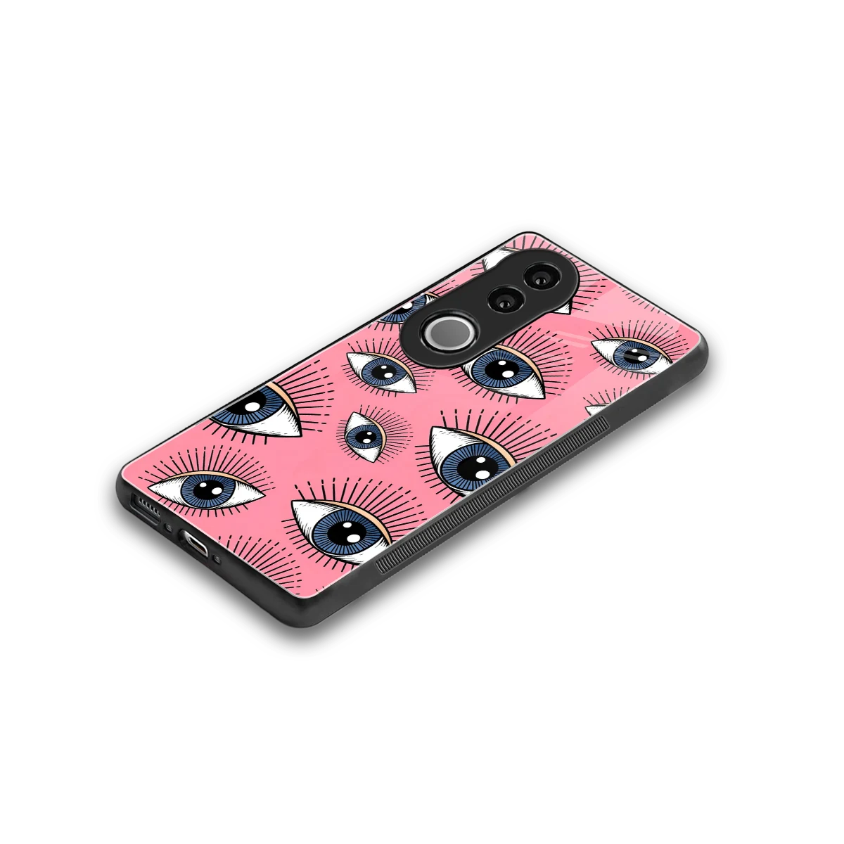 Watchful Soul stylish phone case for vivo v50 | glossy glass and slim fit