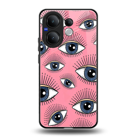 Watchful Soul back phone cover | glass case for vivo v60