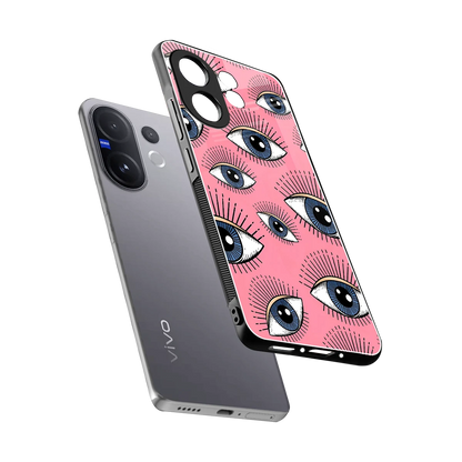 Watchful Soul sleek vivo v60 cover with tempered glass back and TPU edges