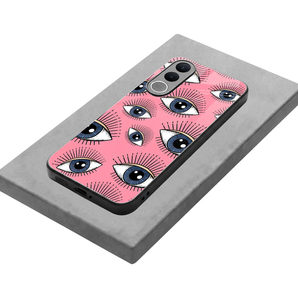 Watchful Soul stylish phone case for vivo v70 fe | glossy glass and slim fit