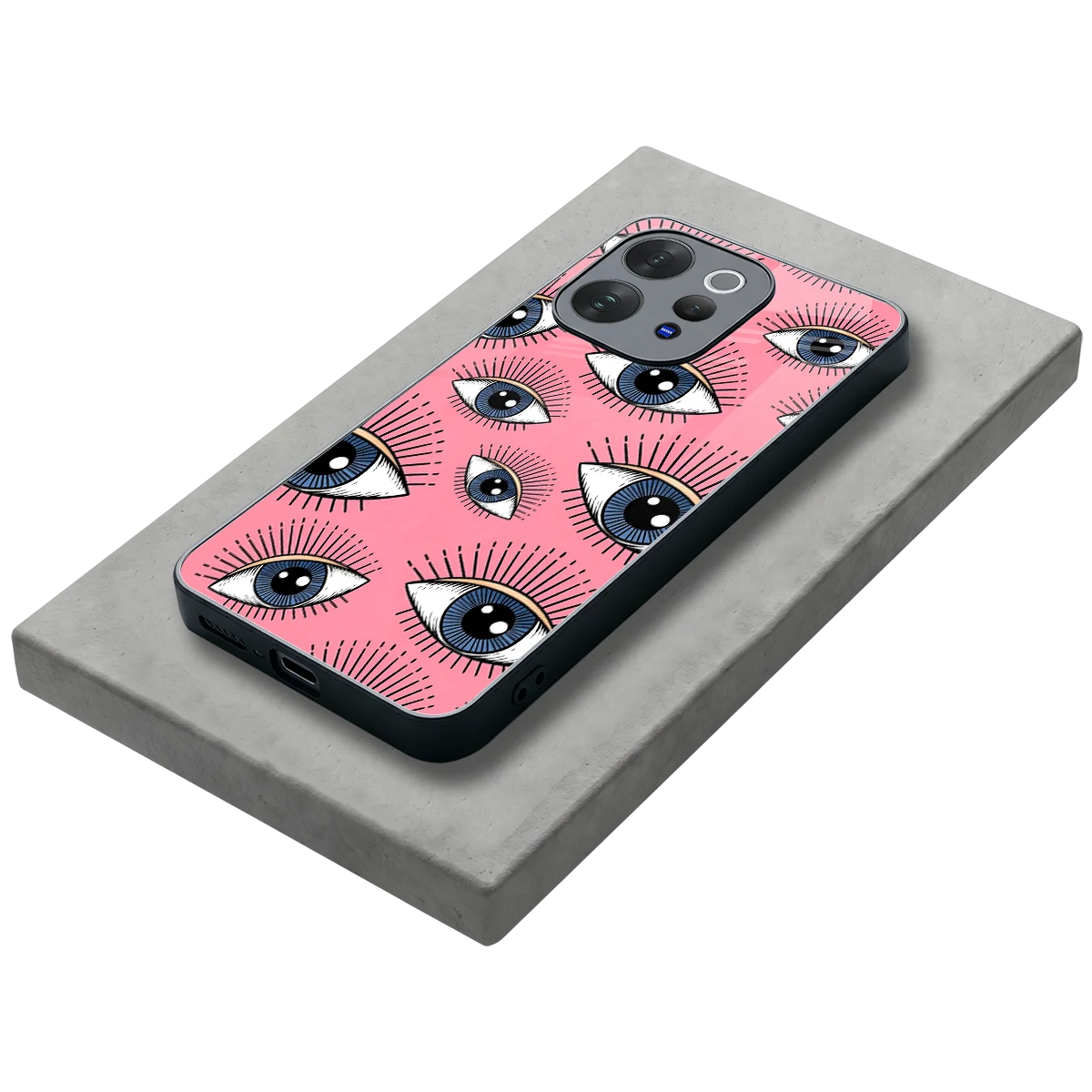 Watchful Soul stylish phone case for vivo v70 | glossy glass and slim fit