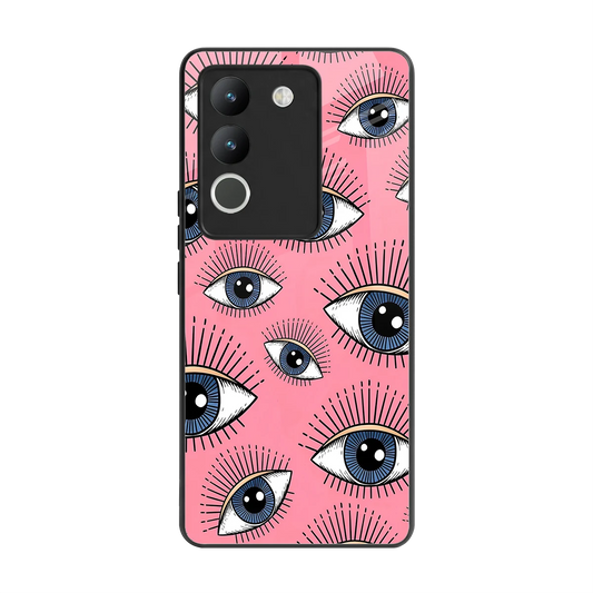 Watchful Soul back phone cover | glass case for vivo y200 5g