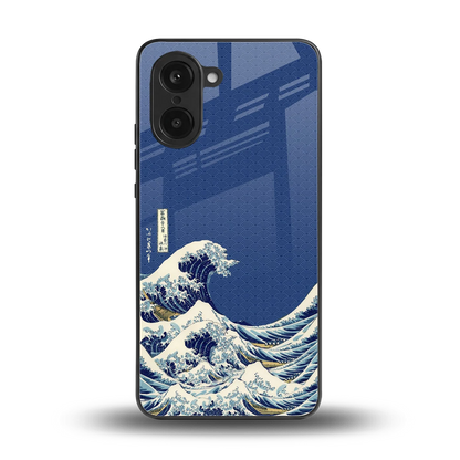 Waves back phone cover | glass case for oneplus nord ce5 5g