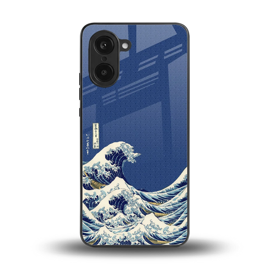 Waves back phone cover | glass case for oneplus nord ce5 5g