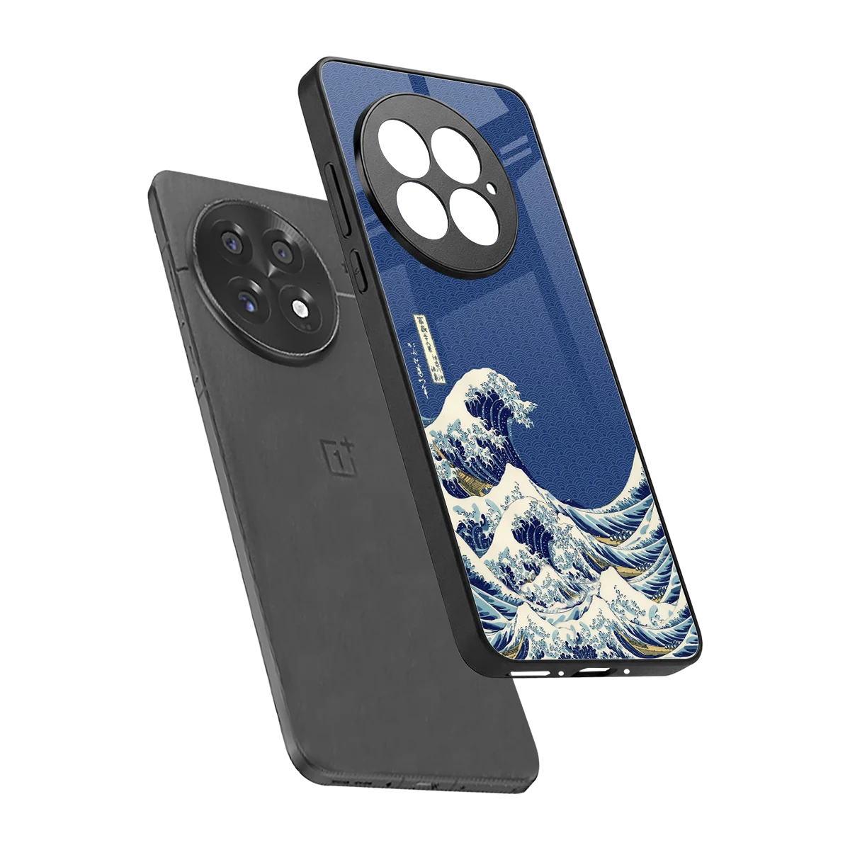 Waves sleek oneplus 13 cover with tempered glass back and TPU edges