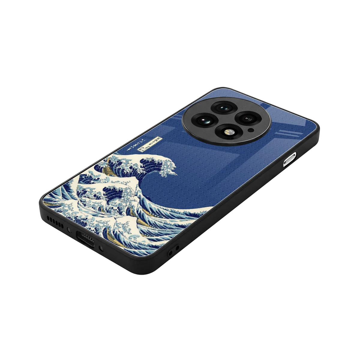 Waves stylish phone case for oneplus 13 | glossy glass and slim fit