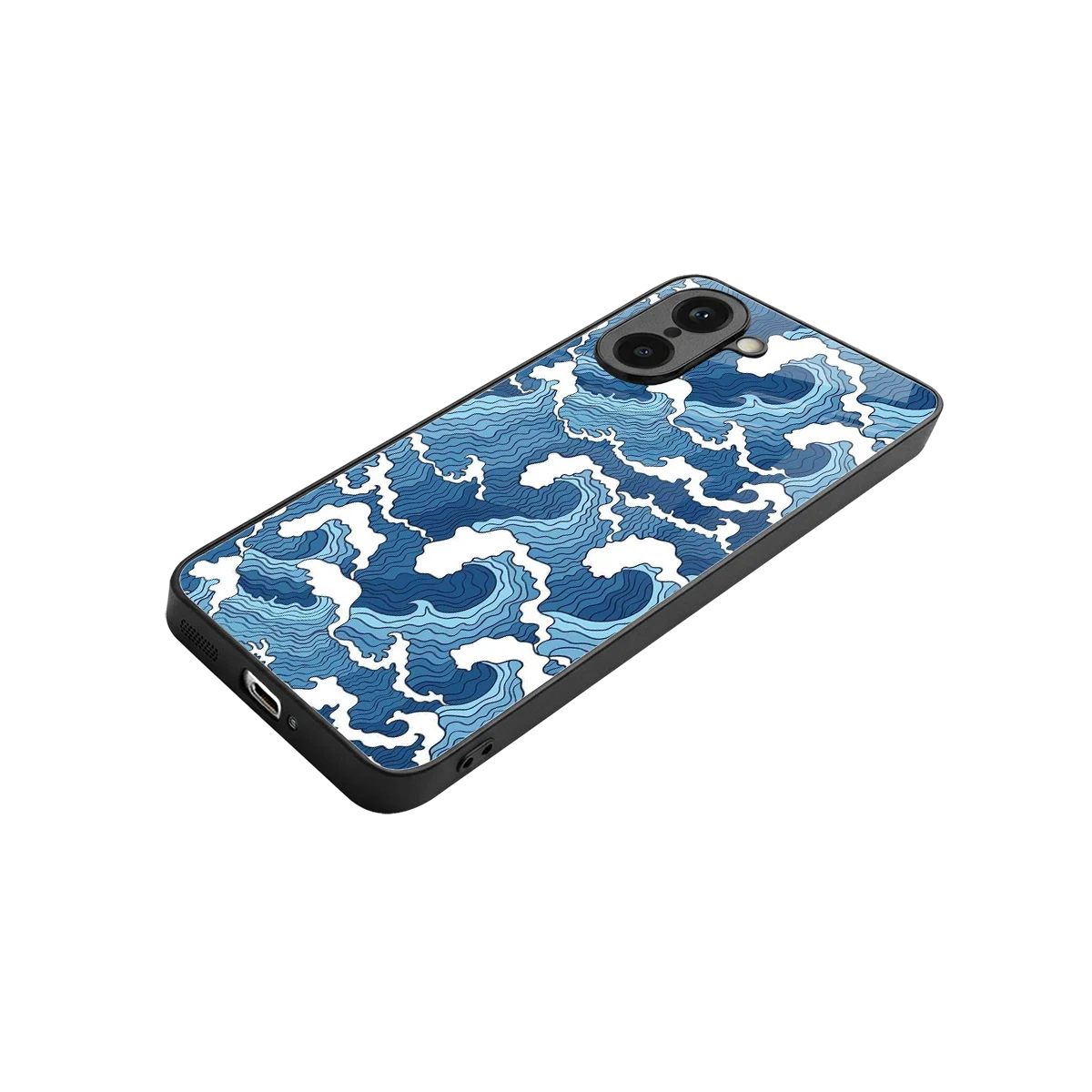 Waves Art stylish phone case for oneplus nord ce5 5g | glossy glass and slim fit