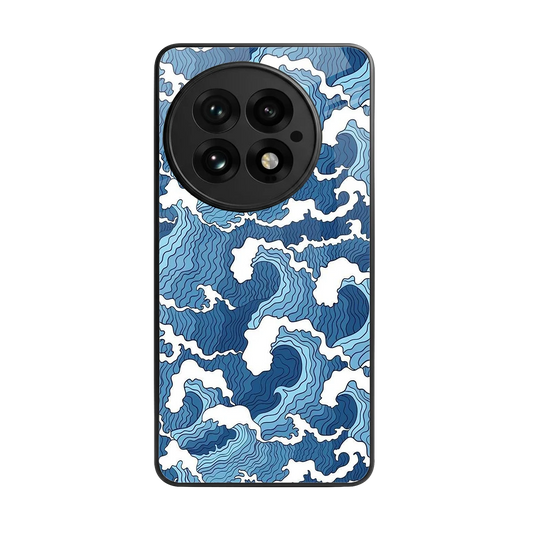 Waves Art back phone cover | glass case for oneplus 13