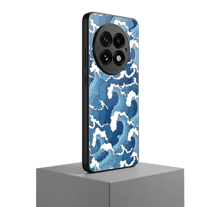 Waves Art oneplus 13 mobile cover | shockproof glass phone case
