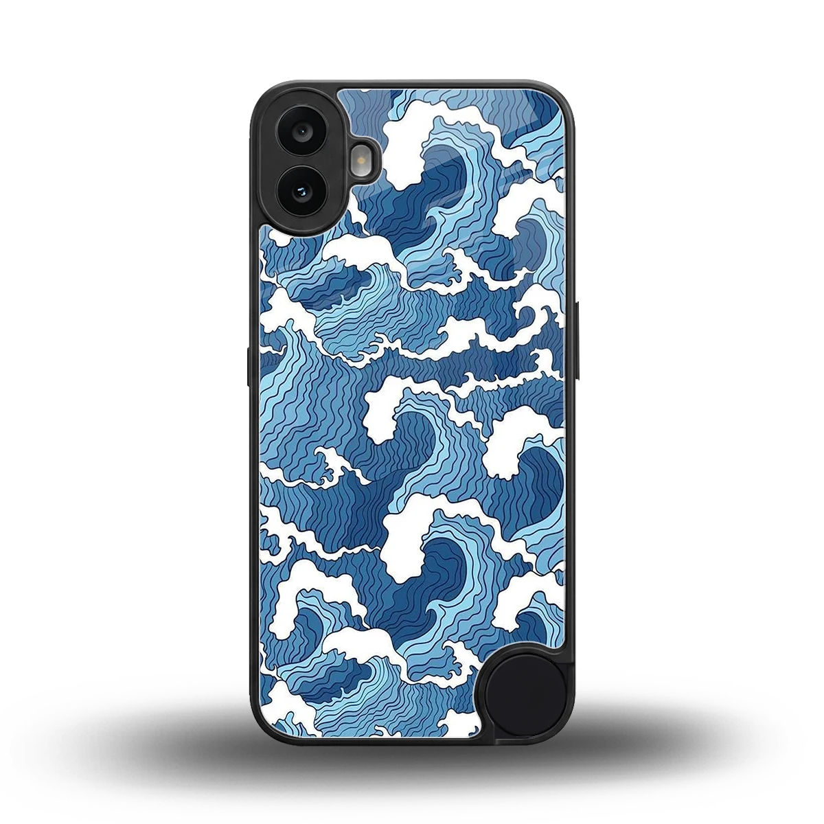 Waves Art back phone cover | glass case for cmf nothing phone 1
