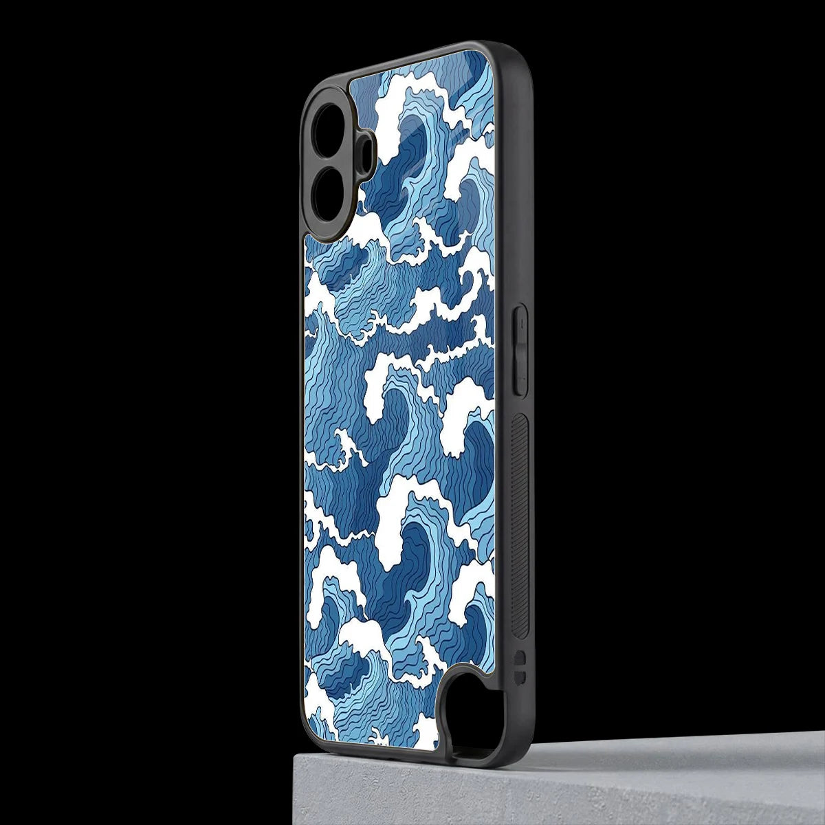 Waves Art cmf nothing phone 1 mobile cover | shockproof glass phone case