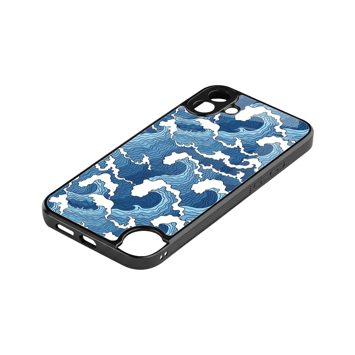 Waves Art stylish phone case for cmf nothing phone 1 | glossy glass and slim fit
