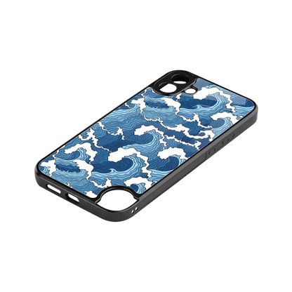 Waves Art stylish phone case for cmf nothing phone 1 | glossy glass and slim fit