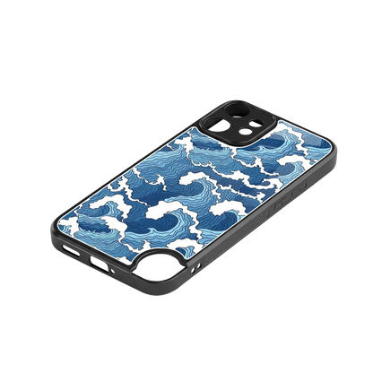 Waves Art stylish phone case for cmf nothing phone 2 pro | glossy glass and slim fit
