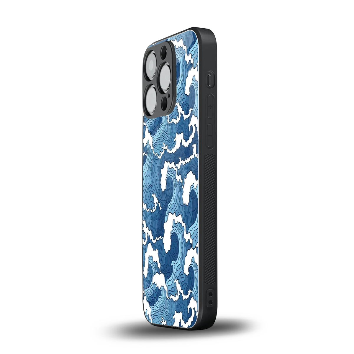 Waves Art iphone 13 pro mobile cover | shockproof glass phone case