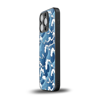 Waves Art iphone 13 pro mobile cover | shockproof glass phone case