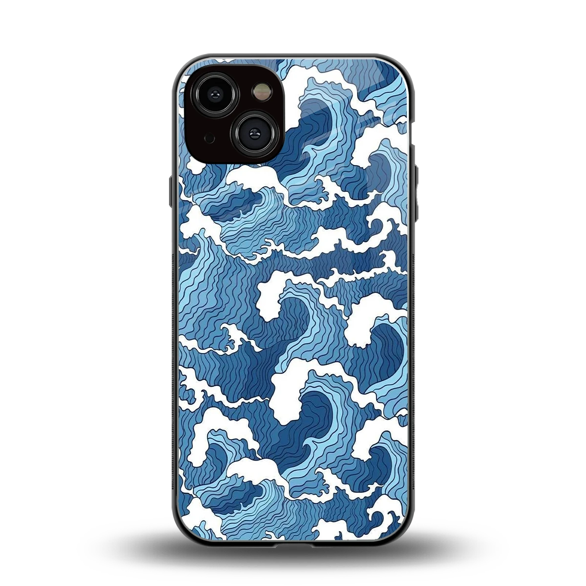 Waves Art back phone cover | glass case for iphone 13