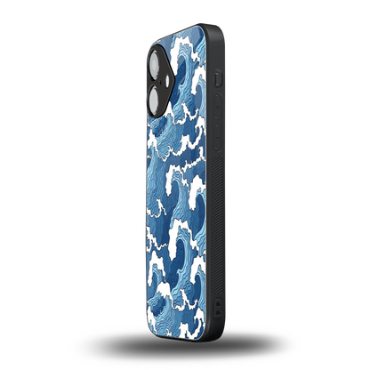 Waves Art Phone Case for Iphone 16 | Glass Case