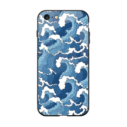 Waves Art back phone cover | glass case for iphone 6