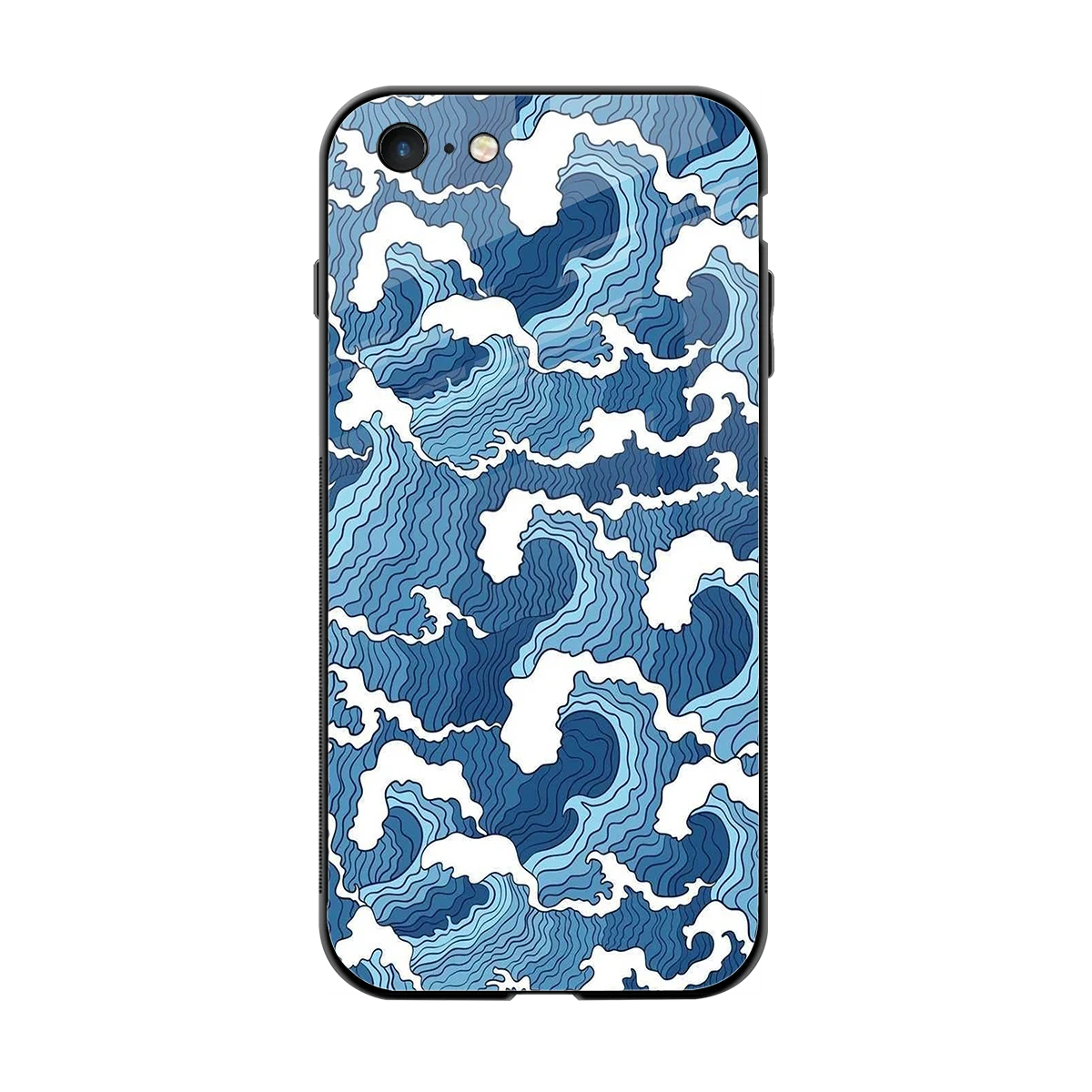 Waves Art back phone cover | glass case for iphone 6s plus