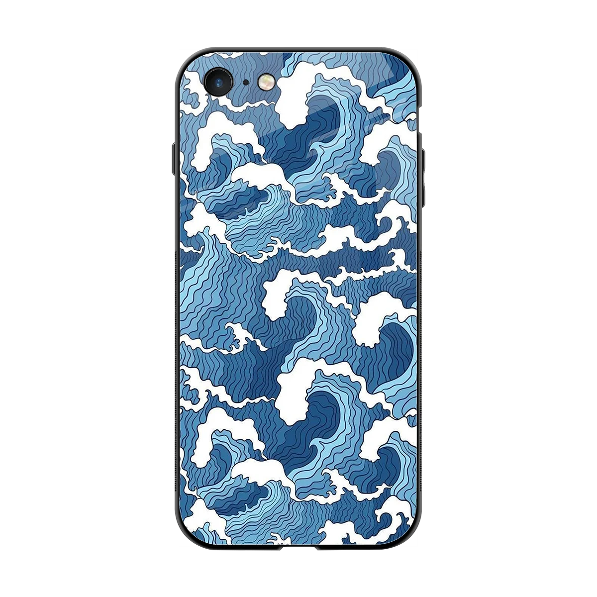Waves Art back phone cover | glass case for iphone 7