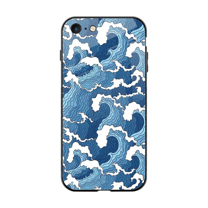 Waves Art back phone cover | glass case for iphone 7