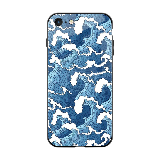 Waves Art back phone cover | glass case for iphone 7