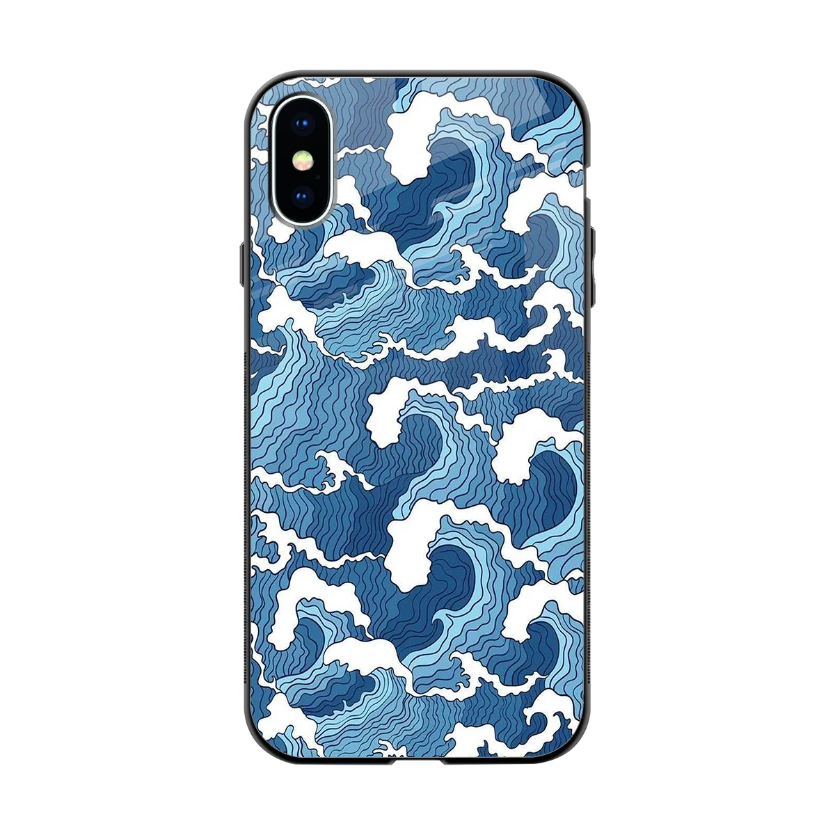 Waves Art back phone cover | glass case for iphone xs
