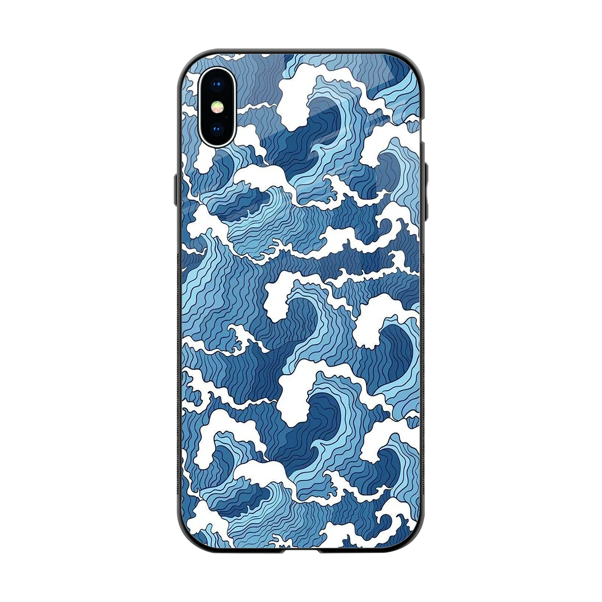 Waves Art back phone cover | glass case for iphone xs max