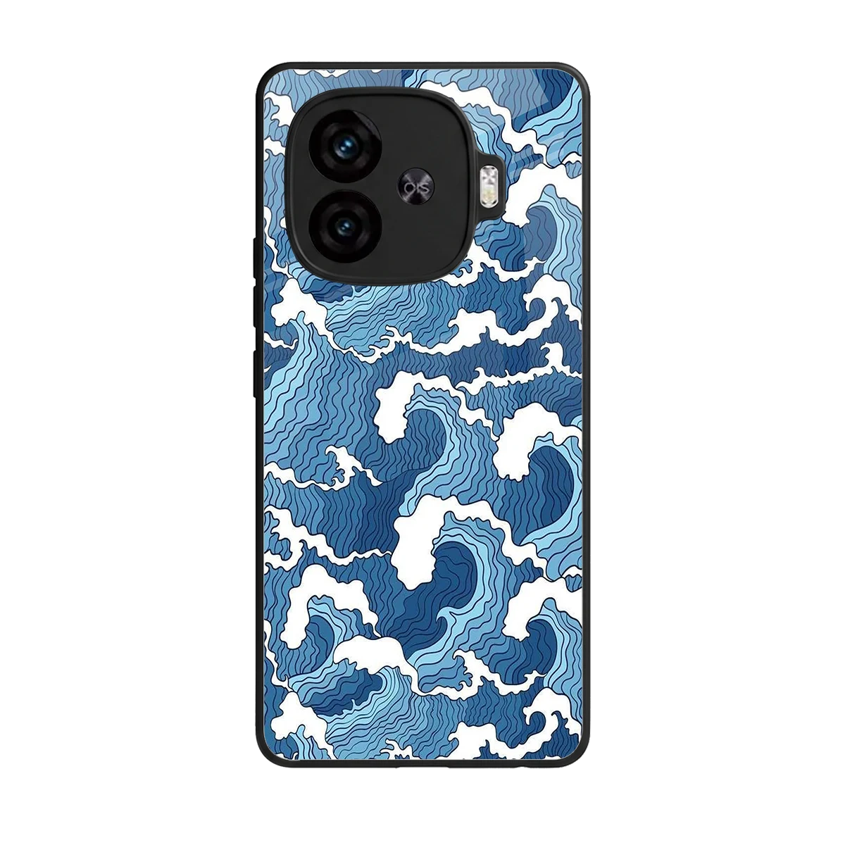 Waves Art back phone cover | glass case for iqoo neo 10r 5g