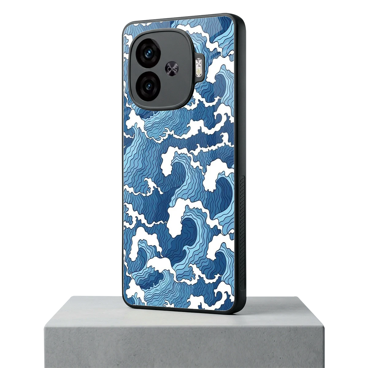 Waves Art iqoo neo 10r 5g mobile cover | shockproof glass phone case