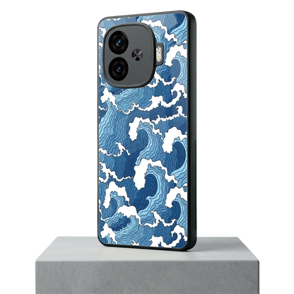 Waves Art iqoo neo 10r 5g mobile cover | shockproof glass phone case