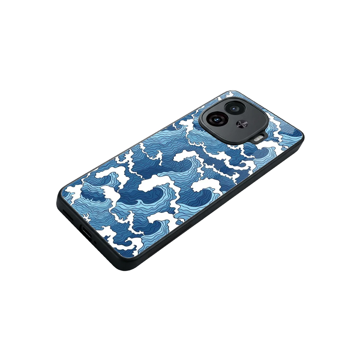 Waves Art stylish phone case for iqoo neo 10r 5g | glossy glass and slim fit