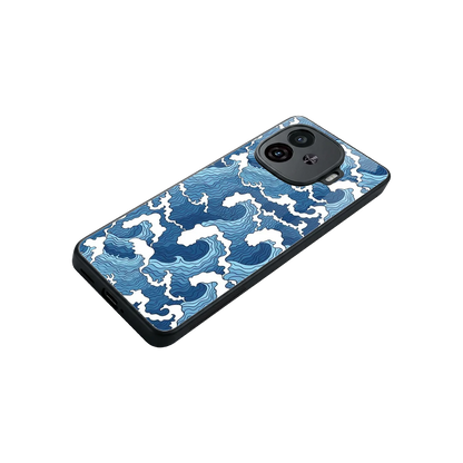 Waves Art stylish phone case for iqoo neo 10r 5g | glossy glass and slim fit