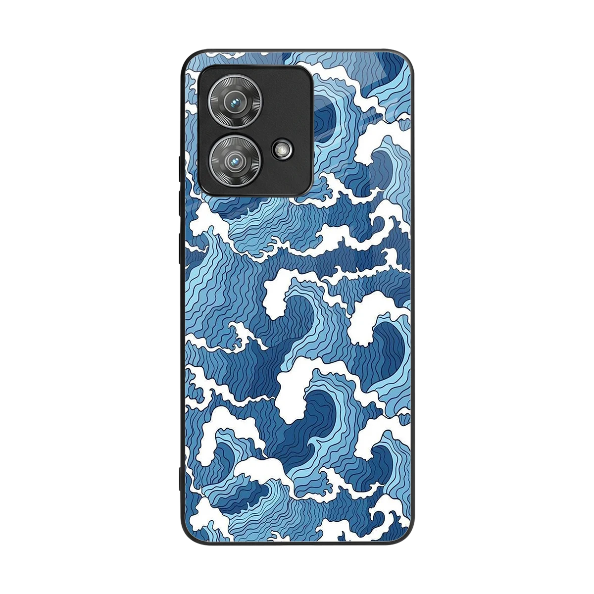 Waves Art back phone cover | glass case for motorola edge 40 neo 5g