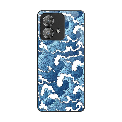 Waves Art back phone cover | glass case for motorola edge 40 neo 5g