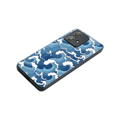 Waves Art stylish phone case for motorola edge 40 neo 5g | glossy glass and slim fit