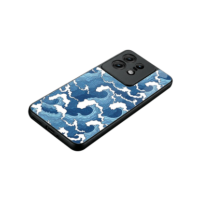 Waves Art stylish phone case for motorola edge 50 pro | glossy glass and slim fit