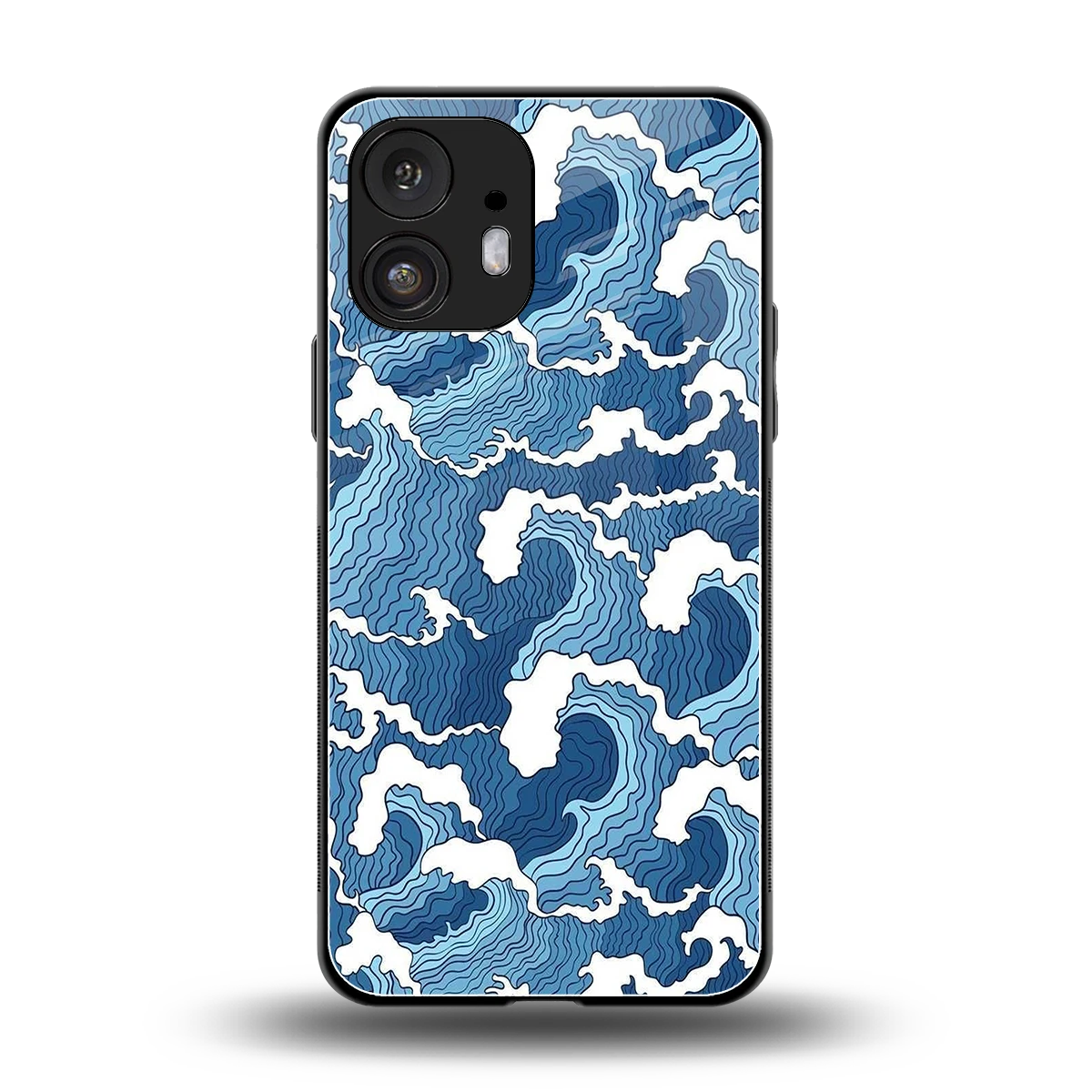 Waves Art back phone cover | glass case for nothing phone 2
