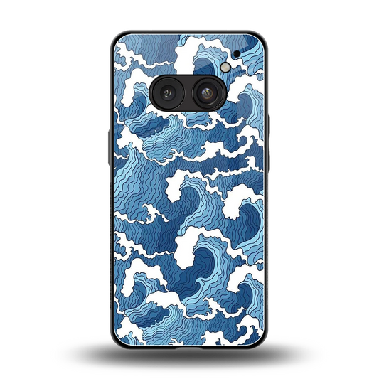 Waves Art back phone cover | glass case for nothing phone 2a