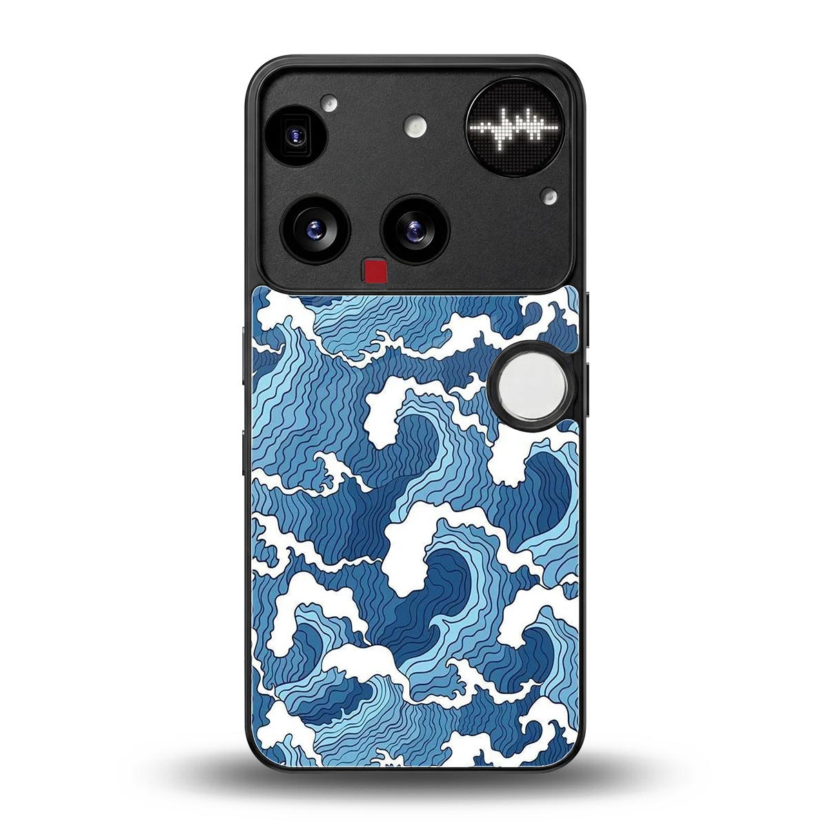 Waves Art back phone cover | glass case for nothing phone 3