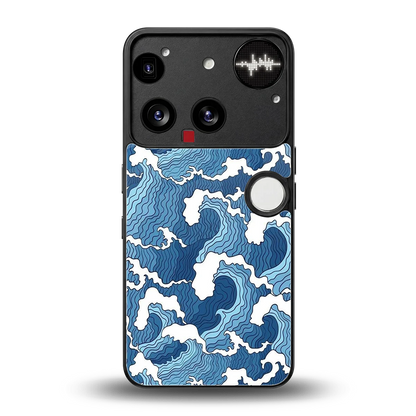 Waves Art back phone cover | glass case for nothing phone 3