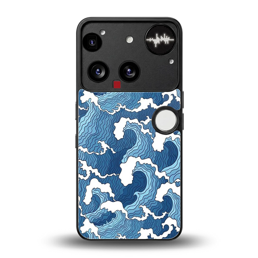 Waves Art back phone cover | glass case for nothing phone 3